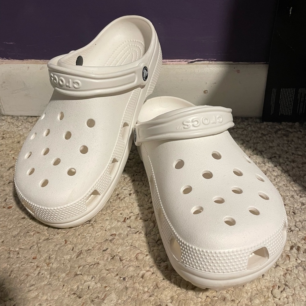 Iconic White Crocs